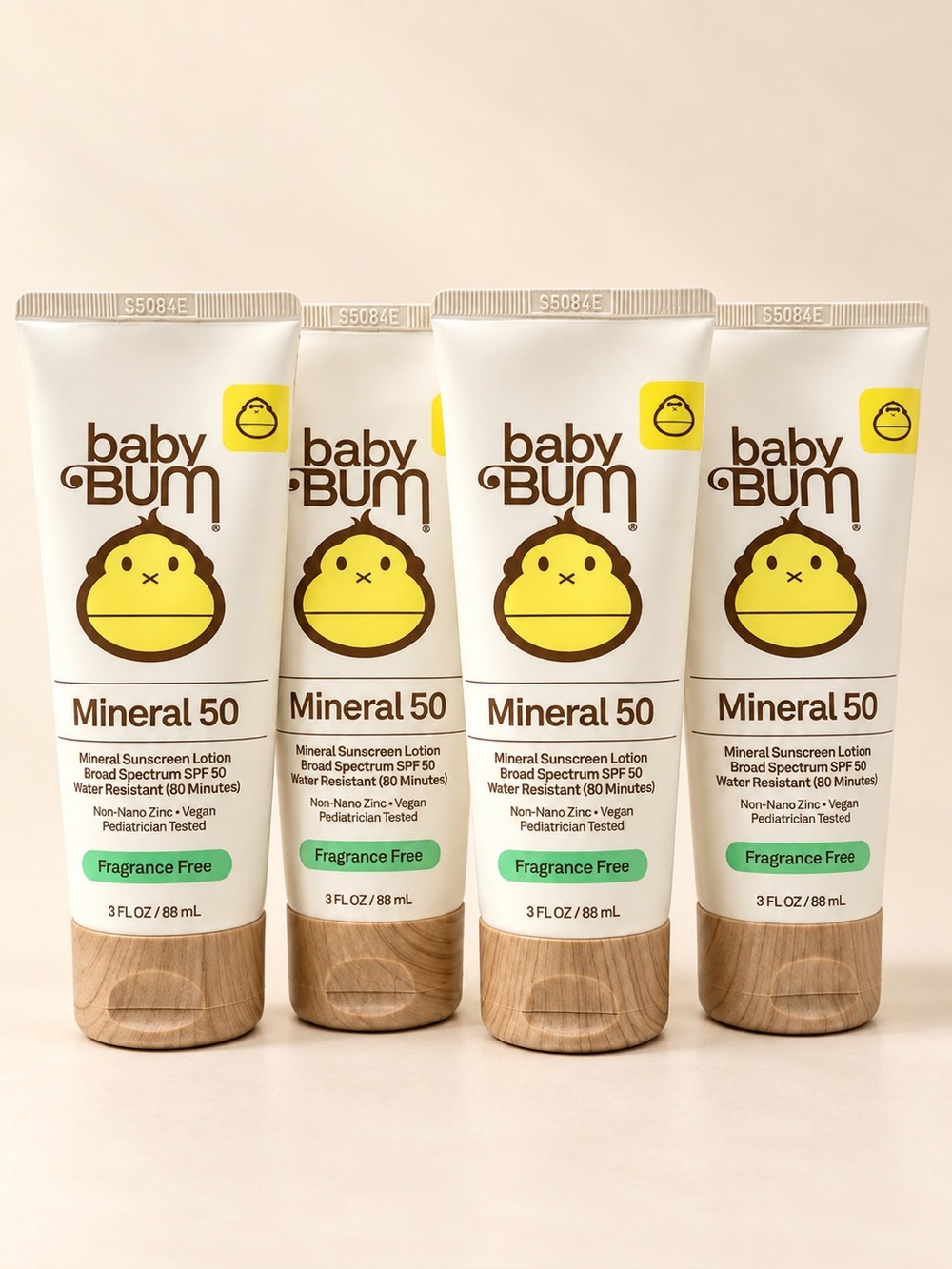 NEW • Sun Bum • Baby Bum • Mineral SPF 50 Sunscreen • 4 Pack • 12 oz